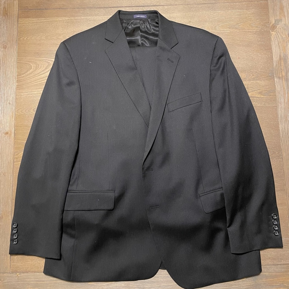 Black Stafford Pin-Stripe Suit